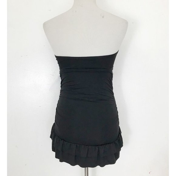 Kenneth Cole Reaction Strapless One Piece Swimsuit Ruffle Bottom Med. - Picture 2 of 11